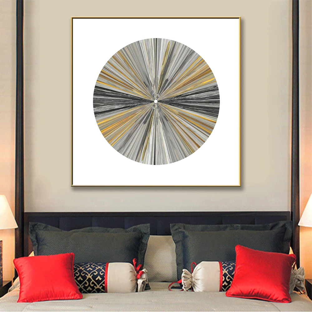 Мультфильм круговой диаграммы Скандинавское украшение домашний холст искусство