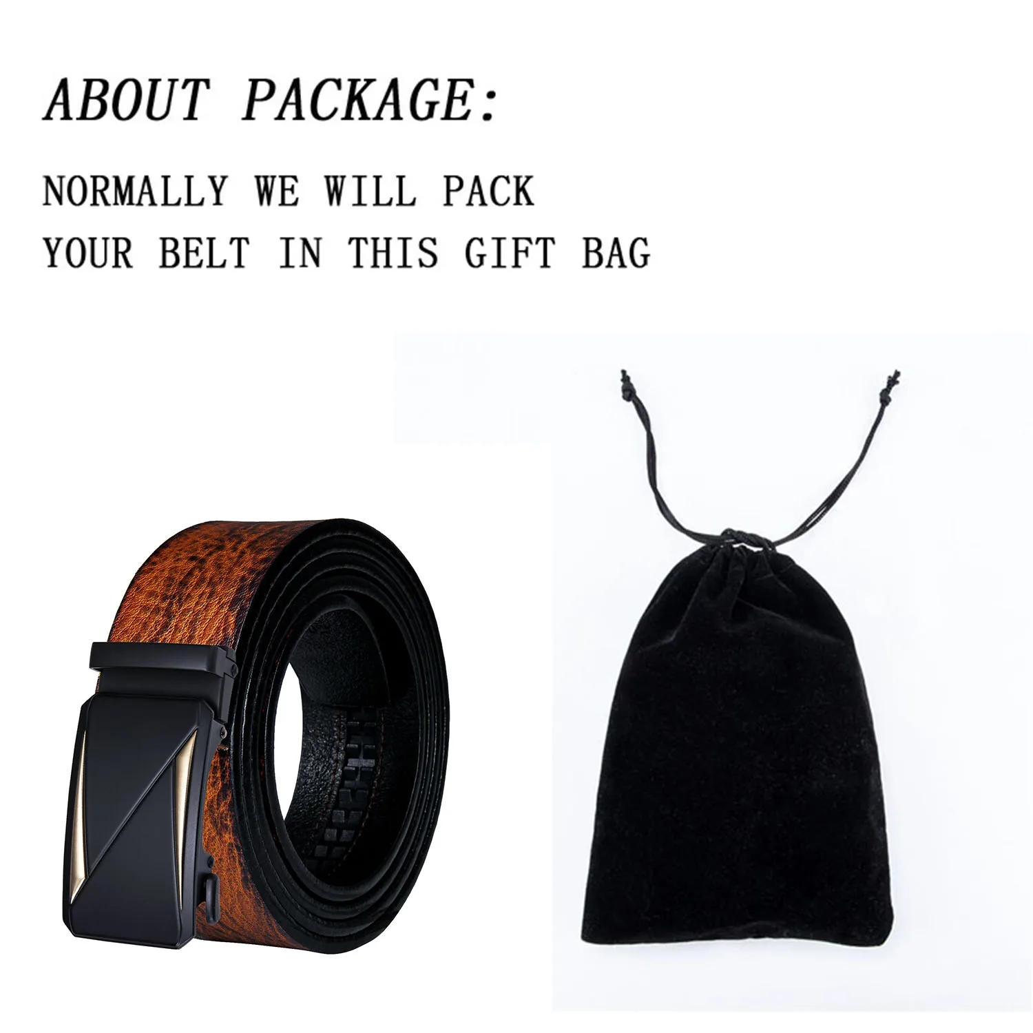 

Men High Quality Genuine Leather Belts Famous Brand Brown Metal Automatic Buckle Casual Cowhide Strap For Male DiBanGu