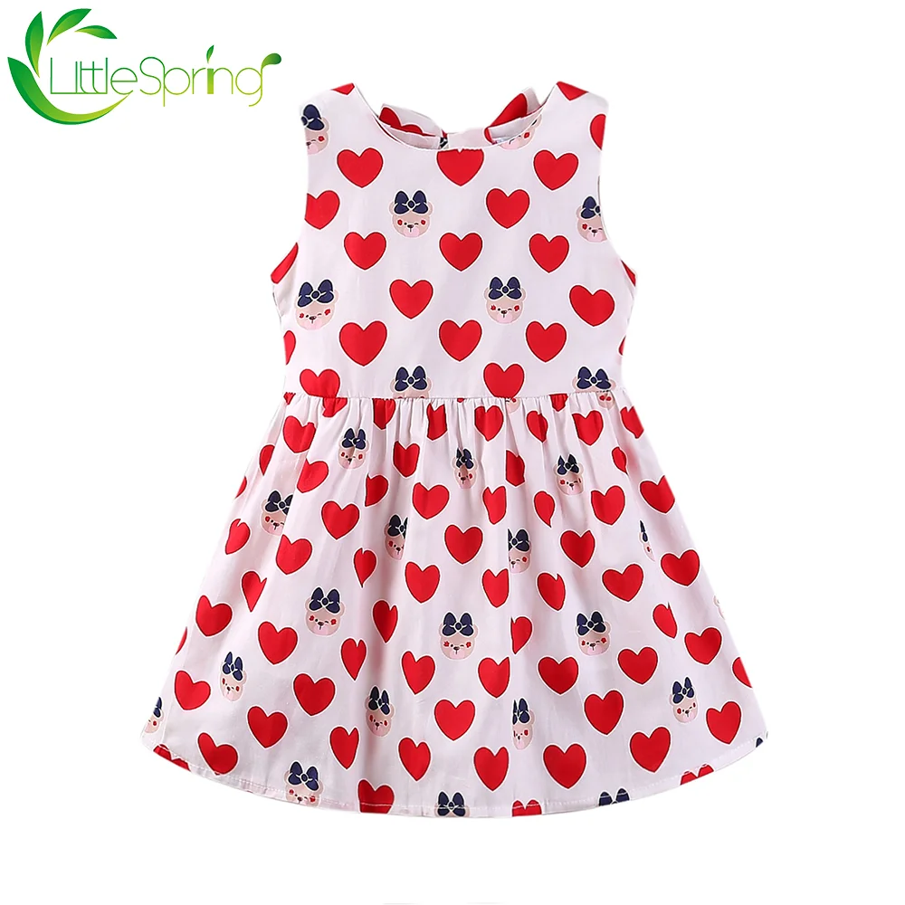 LittleSpring/платье для маленьких девочек с поясом и открытой спиной Летнее платье