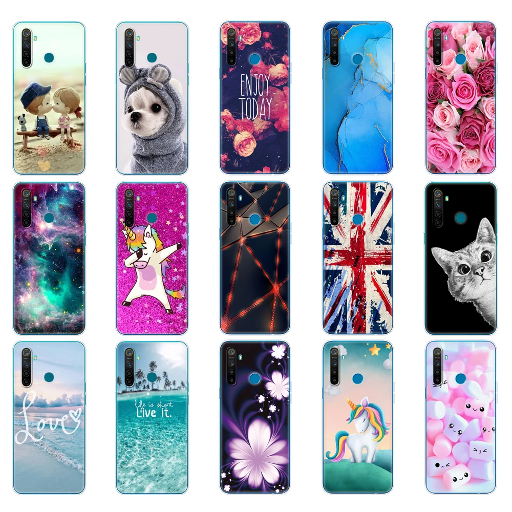 for realme 5 case rmx1927 silicon soft phone cover for oppo realme 5 pro rmx1971 realme5 5pro tpu back coque capa funda free global shipping