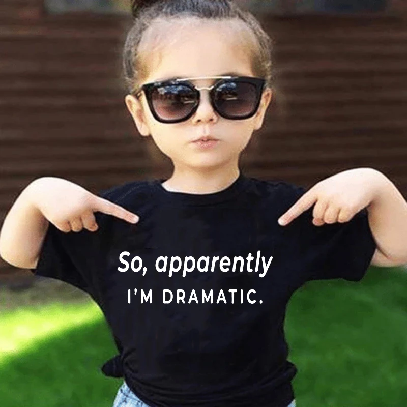 

Футболка детская, для мальчиков и девочек, с надписью «I'm Dramatic Summer»
