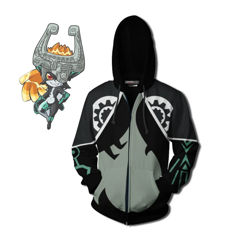 Новинка Свитшот Midna с 3D принтом костюм для косплея женщин и мужчин толстовки на