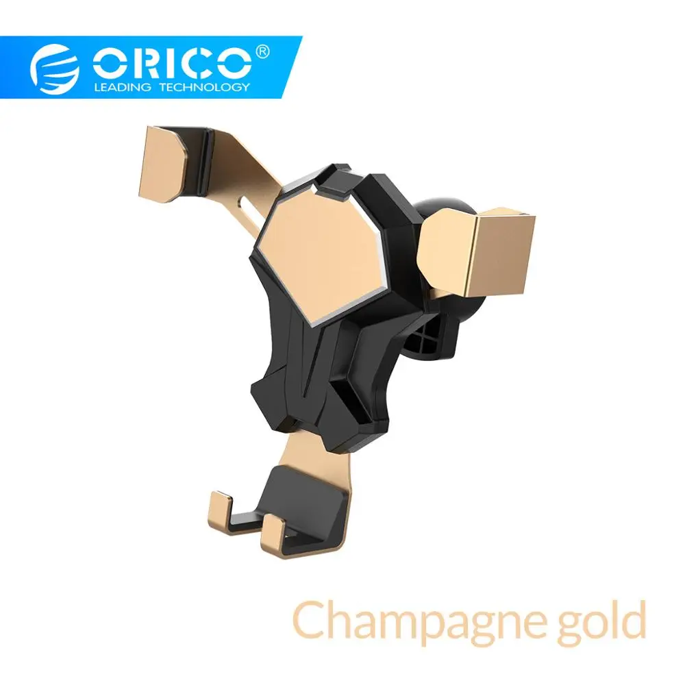 ORICO Gravity автомобильный смартфон Поддержка 4-6,5 дюйм мобильный телефон вентиляционное отверстие крепление клип вращение на 360 ° автомобильный телефон стенд - Цвет: Золотистый