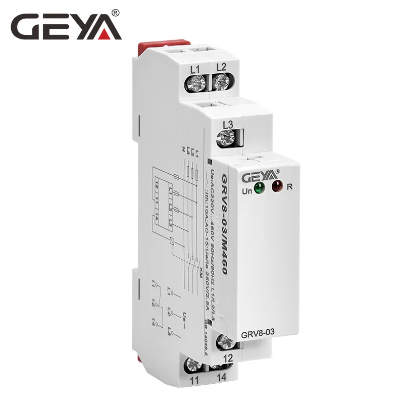 GRV8-03 M460 GEYA GRV8-03 реле контроля напряжения фазовой последовательности и фазового сбоя реле защиты 8A 10A 1SPDT 2SPDT - Габаритные размеры: GRV8-03 M460
