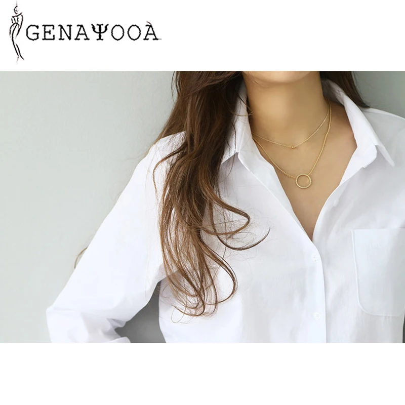 

Genayooa 2019 Autumn Casual Womens Tops And Blouses Long Sleeve Blouse Women Streetwear White Blouse