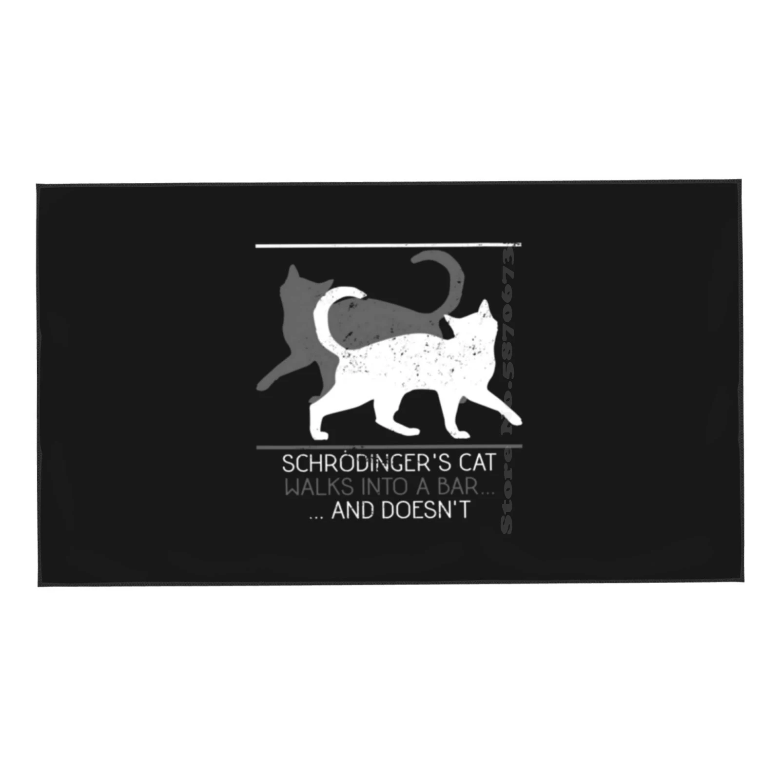 Schrödinger'S Cat Physics Print Washcloth Face Soft Towel Science Scientist Natural Nerd Geek Student | Дом и сад