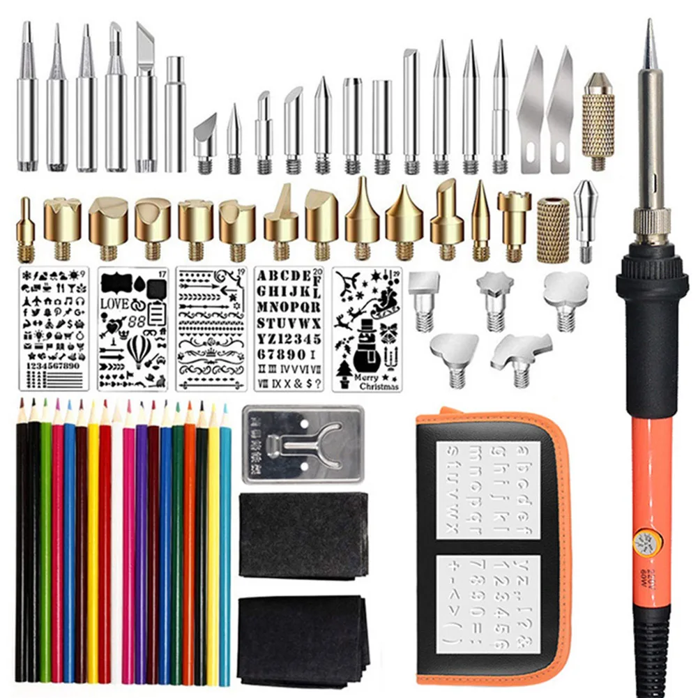 Экономичная ручка для резьбы по дереву 71 шт./компл. 110 В набор выжигания