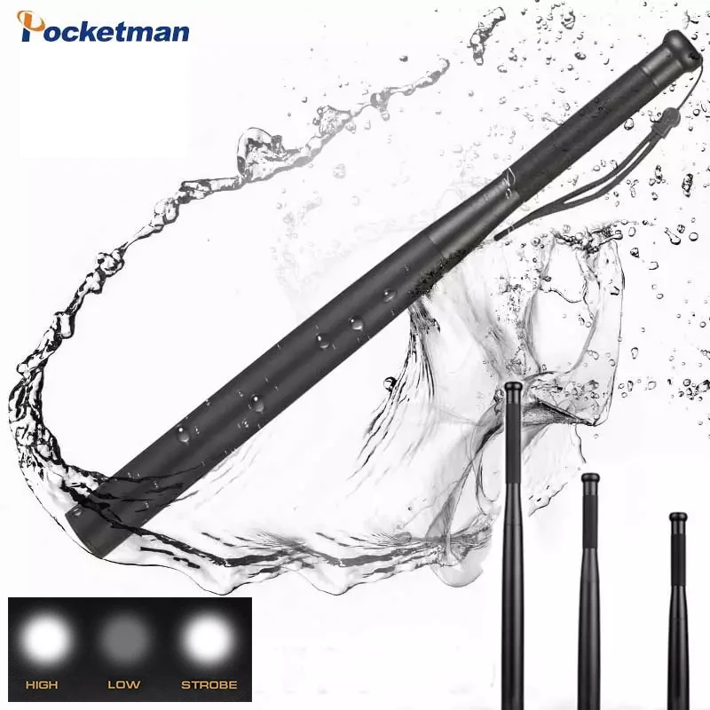 

3000 lumens Baseball Bat LED Flashlight Super Bright Baton aluminium alloy Torch for Emergency and Self Defense