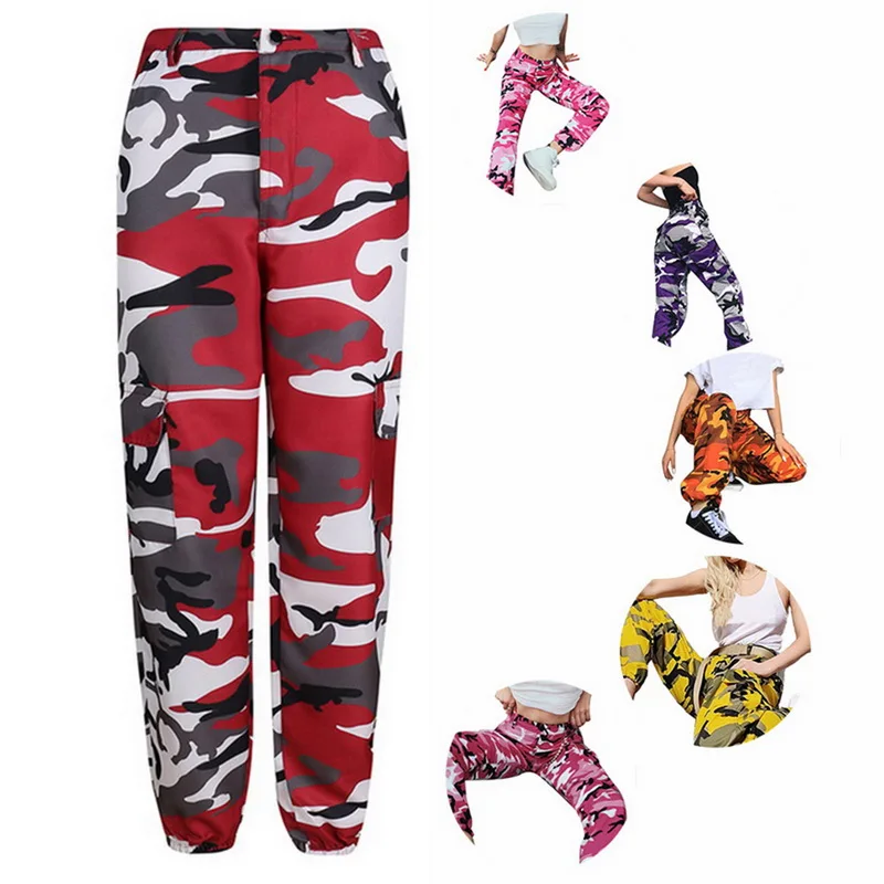 Женские модные камуфляжные штаны с принтом женские военные свободные