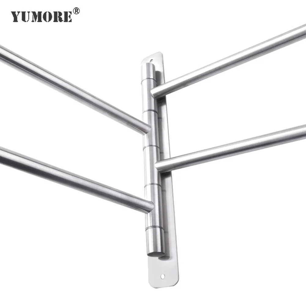 YUMORE Ванная комната Полотенца стеллаж вращающийся держатель бар настенный Rail