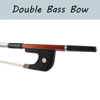 german style double bass bow 44 upright bass bow pernambuco round stick ebony frog natural horsehair well balance