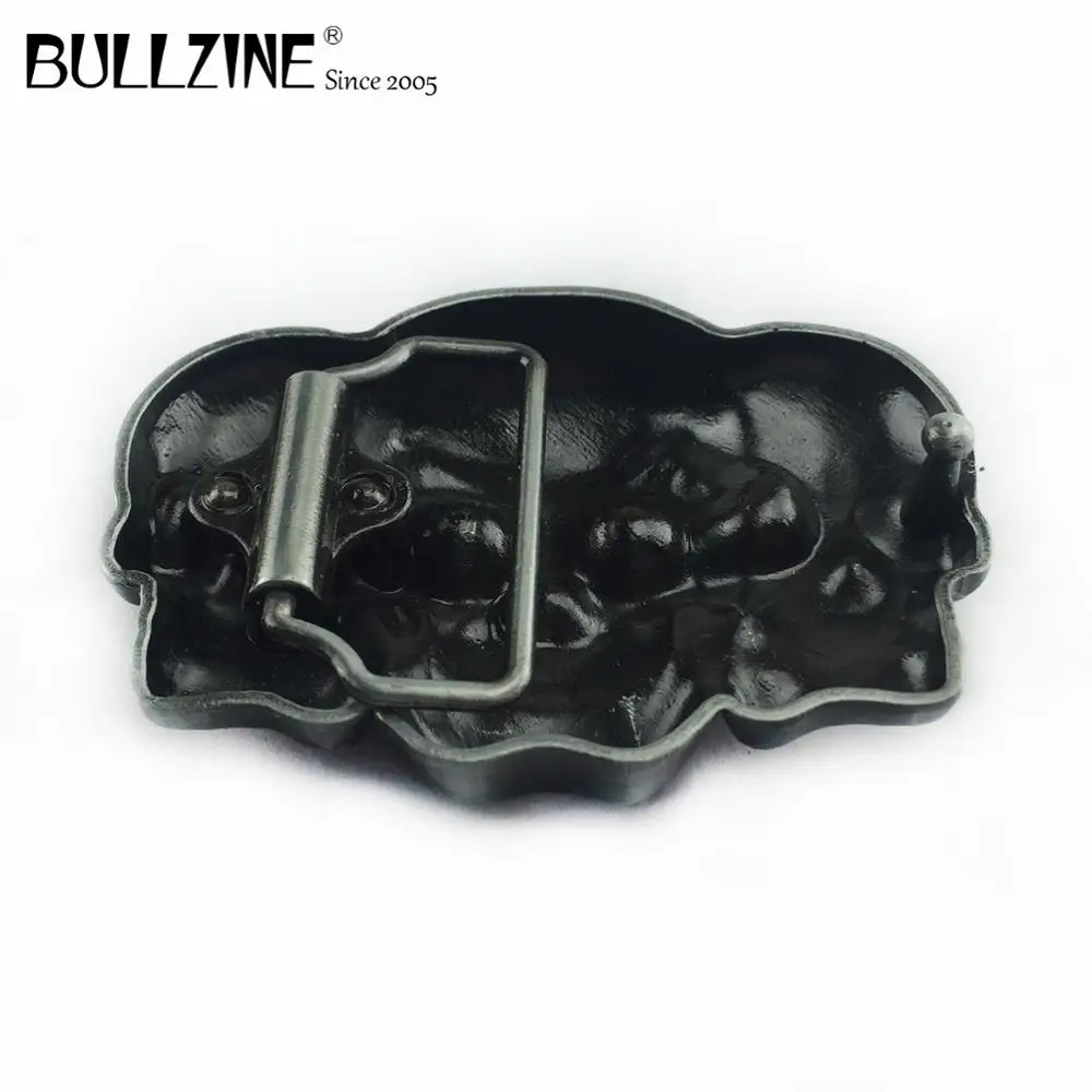Оптовая продажа пряжка для ремня Bullzine из цинкового сплава с черепом и оловянной
