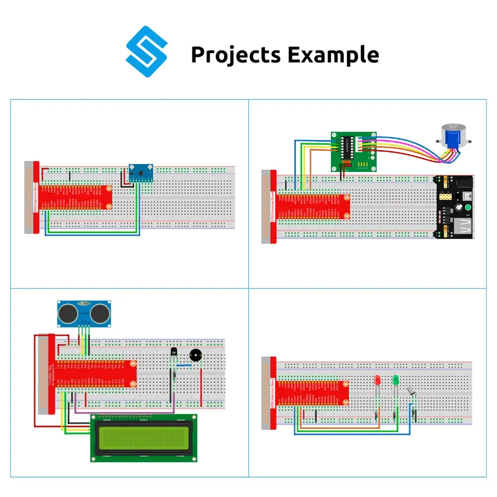 Стартовый набор SunFounder Raspberry Pi для Raspberry Pi 4B 3B+, 30 проектов с учебниками с поддержкой Python C