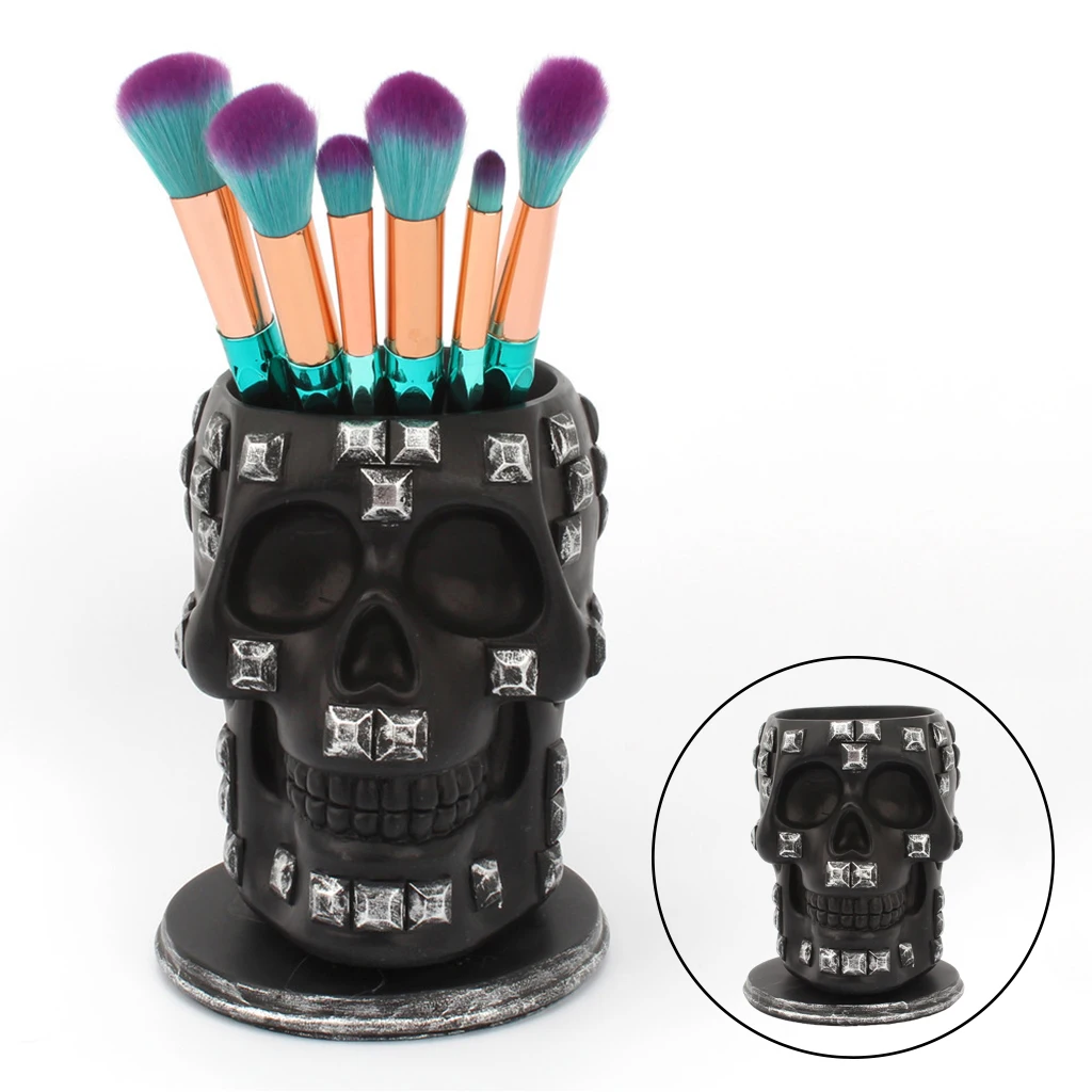 

Unique Skull Pen Holder Home Decoration 360° Rotatable Stationery Organizer