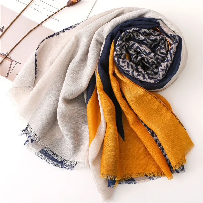 2019 Ladies Geometric Scarf Summer Spring Luxury Brand Women Shawl High Quality Fashion Pashmina Cotton Head hijab Scarves | Аксессуары