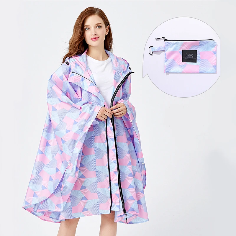 Водонепроницаемый женский дождевик Yuding непромокаемый модный пончо с капюшоном