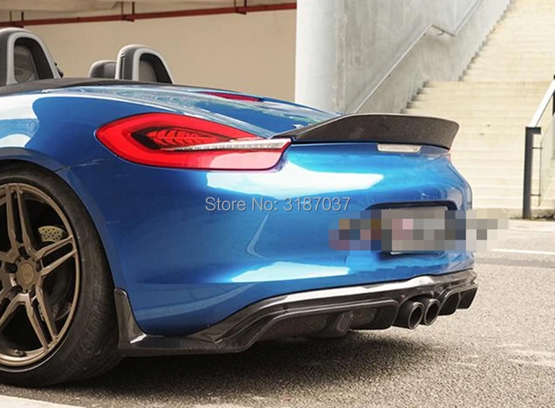 Для заднего крыла багажника Boxster Cayman 981 14 16 дюймов из углеродного волокна|Спойлеры