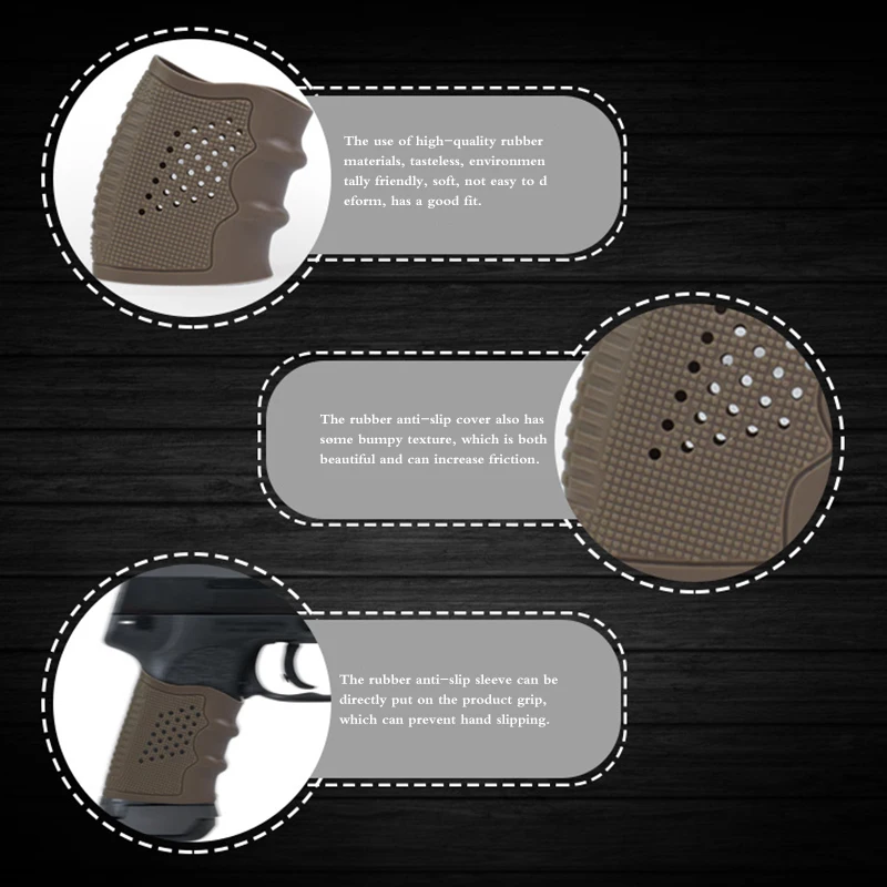 1 шт. тактический Противоскользящий пистолет резиновый защитный чехол перчатки
