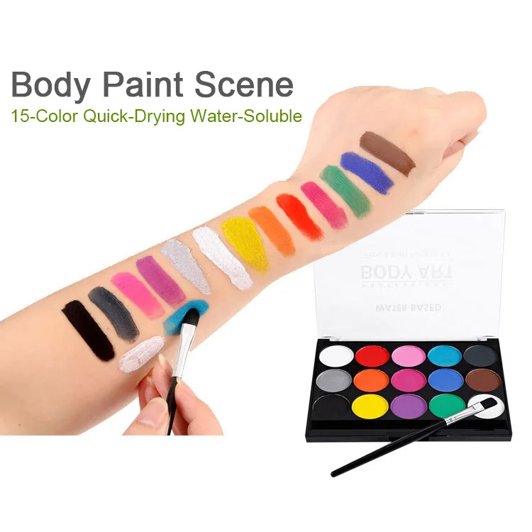 Детский набор для рисования 15 цветов краска тела Нетоксичная легко моется детей