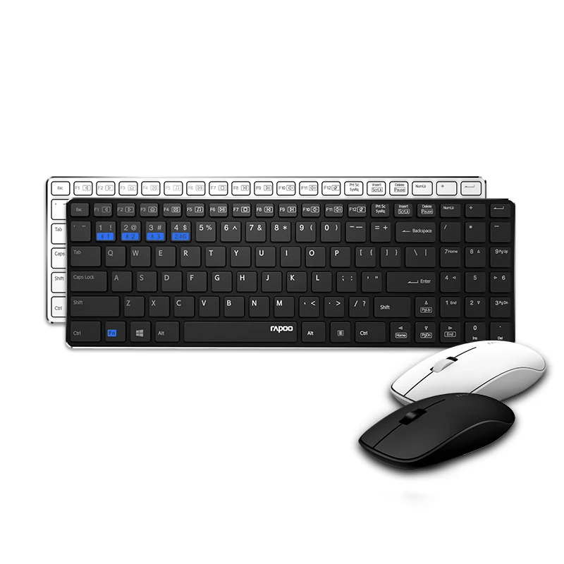 

New Rapoo 9300M/P Multi-mode Silent Wireless Keyboard Mouse Combos Bluetooth-compatible 2.4G switch between 3 Devices Connection