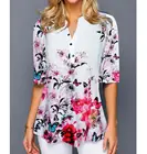 Женская Асимметричная блузка с коротким рукавом, Повседневная Свободная рубашка с цветочным принтом, S-5XL, большие размеры, на осень