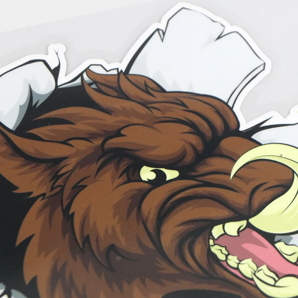 YJZT 19 4 × 15 2 см отверстие кабан головы футболка с забавным мультипликационным