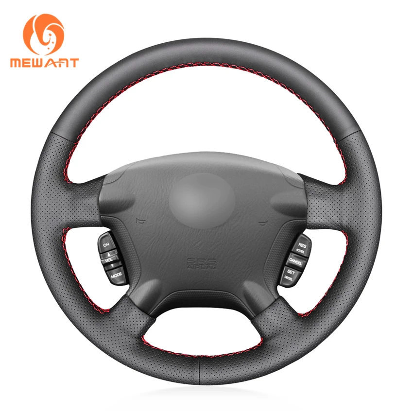 Черный чехол рулевого колеса автомобиля MEWANT из искусственной кожи для Honda CR V CRV 2002