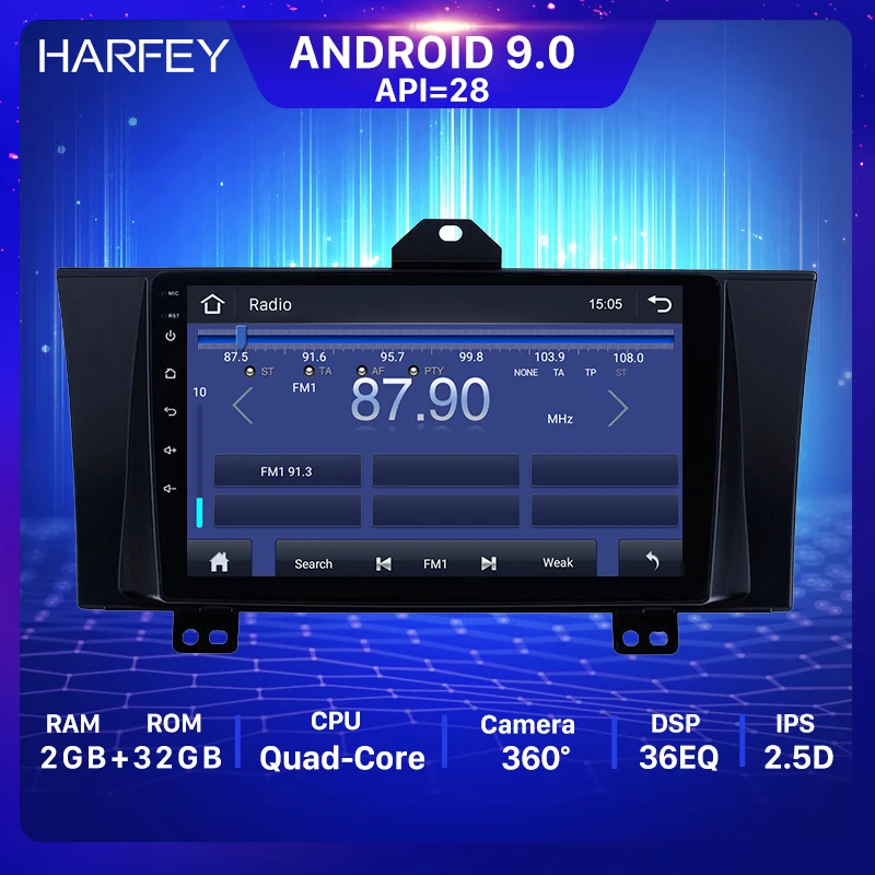 Автомагнитола 2DIN Harfey Android 9 0 GPS радио дюймов для Honda Elysion 2012 2013 2014 2015 2 5D экран