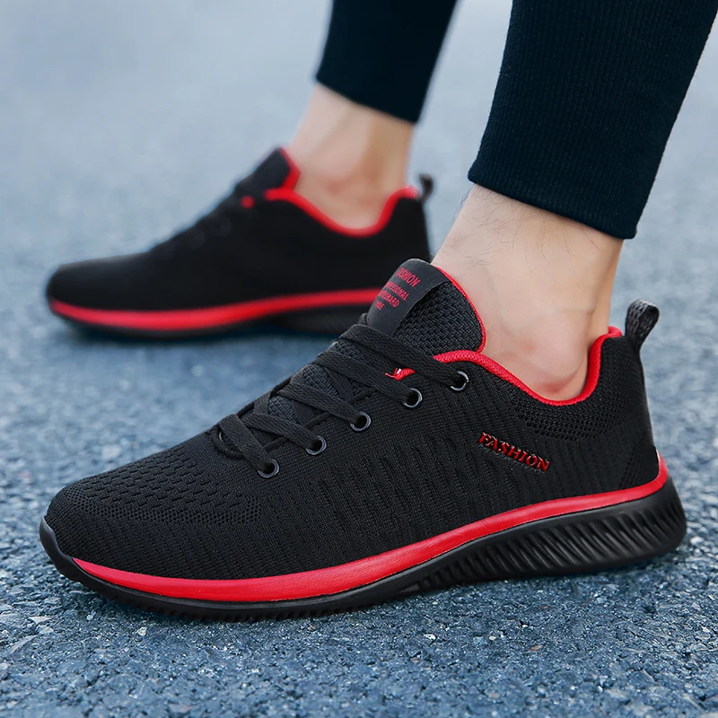 

Дешевые беговые кроссовки для мужчин, удобные дышащие кроссовки для бега и ходьбы, черные, красные, зеленые летние однотонные спортивные кроссовки, Zapatillas