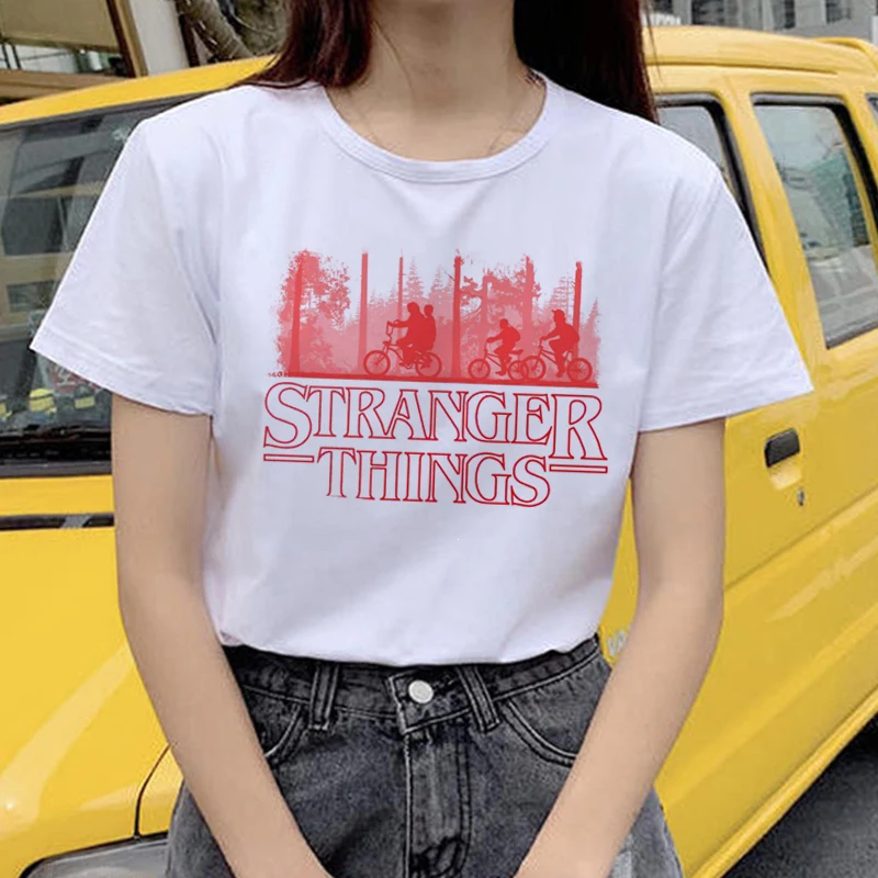 Новый Harajuku странные Things3 футболка для женщин Ullzang забавная 90s графический модная в
