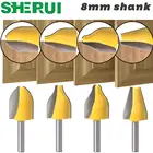 SHERUI 1 шт. 8 мм хвостовик панели рейзер маршрутизатор бит-вертикальный-Ogee бусина-Резак Деревообрабатывающие биты Дерево Фрезерный резак