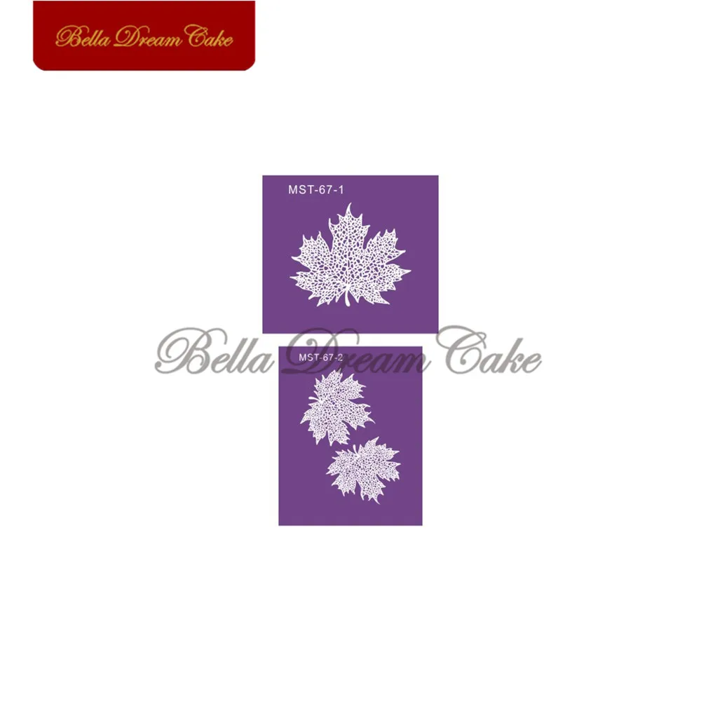Кленовый лист шаблон сетки трафареты ткань трафареты для торта, помадка Sugarcraft торт границы шаблон плесень украшения торта инструмент формы для выпечки