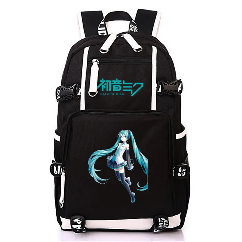 Style-3 Модная Аниме Хацунэ Мику Vocaloid Студенческая сумка для отдыха и путешествий с usb зарядным портом школьные сумки для подростков мальчиков и девочек - Цвет: Style-3