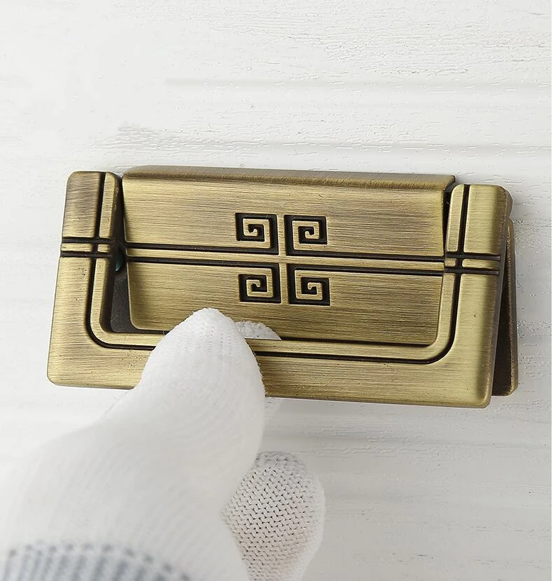 Винтажная антикварная ручка шкаф для шкафа зеленая бронзовая из цинкового