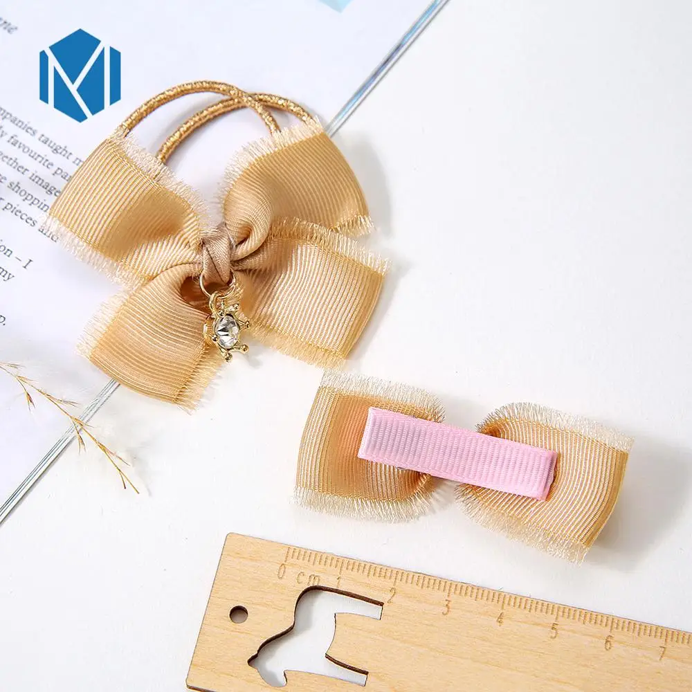 М MISM детские заколки для волос с бантом прозрачные эластичные резинки из