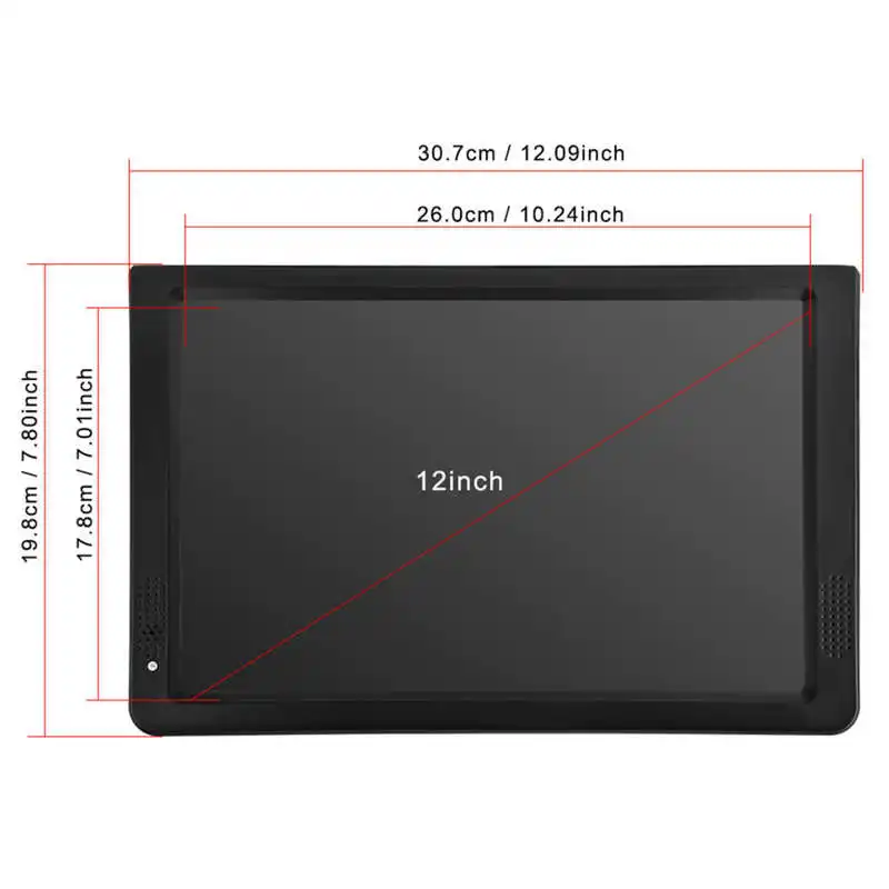 LEADSTAR 12-дюймовый автомобильный цифровой телевизор 1080P Mini 16:9 светодиодный