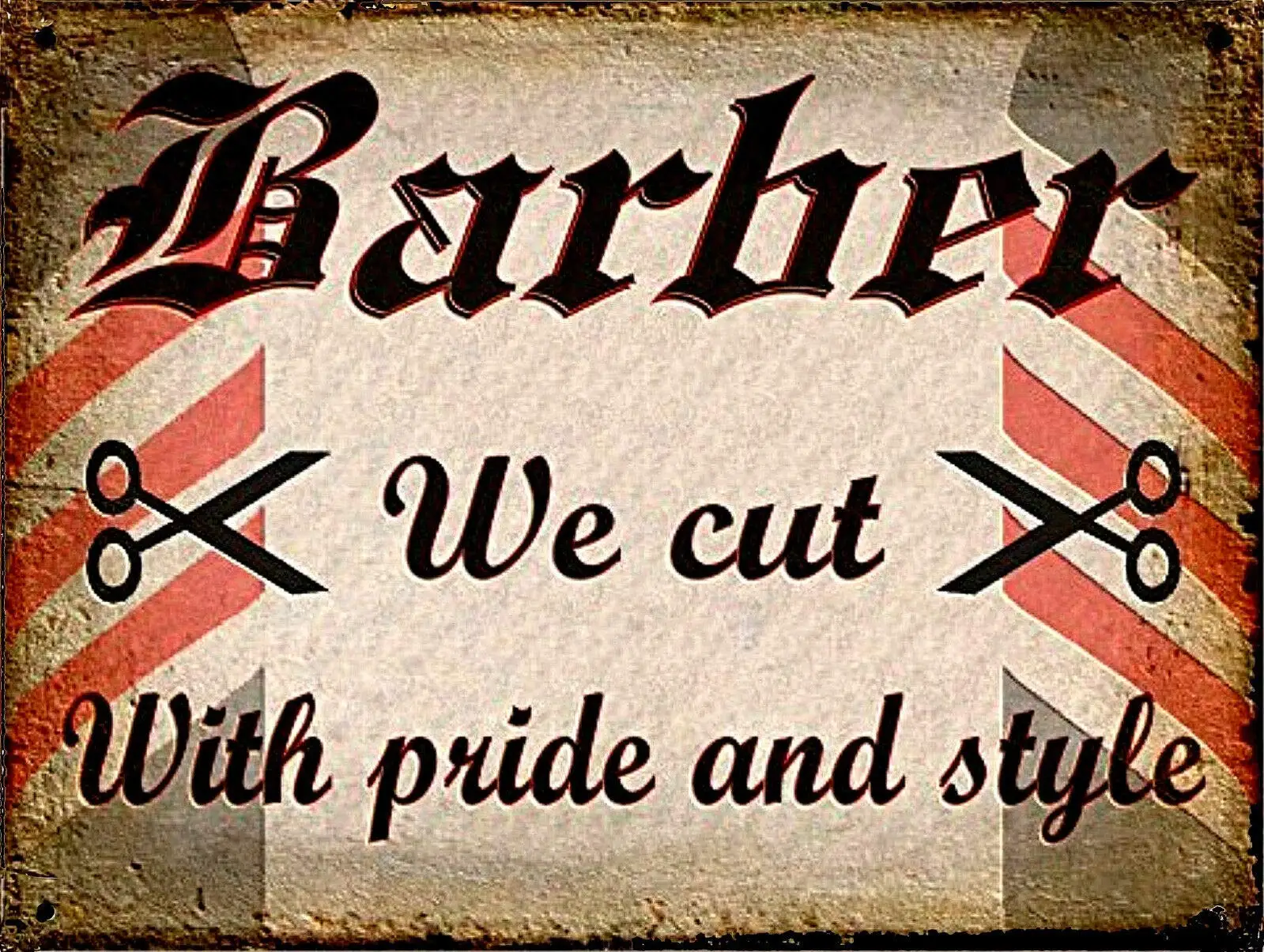 

Barber Shop,12"X8" Rustic Metal Tin Sign Poster for Home Garden Kitchen Pub Bistro Door Wall Art Decor