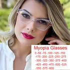 Модные прозрачные очки кошачий глаз при близорукости женские очки по рецепту от усталости компьютерные очки Уход За Зрением-