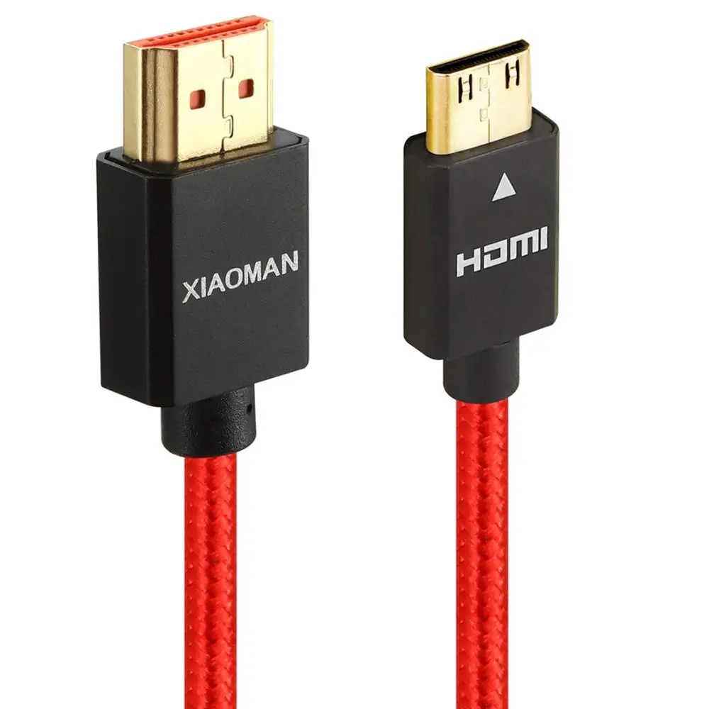 Мини HDMI к HDMI кабель высокоскоростной 1 м 2 м 3 м 5 м для камеры MP4 видеокарты ноутбука с Mini HDMI портом