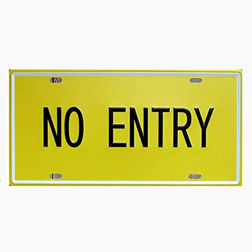 

Металлический жестяной знак без доступа, предупреПредупреждение, фотообои, Декор, ретро, винтаж, 12X6 дюймов