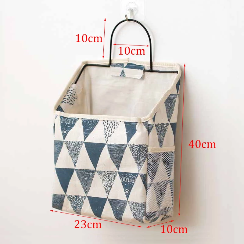 

Hanging Storage Bag Organizer Wall Storage Basket Pocket Storage Box With Handle Hook Home Office Kitchen Accessories