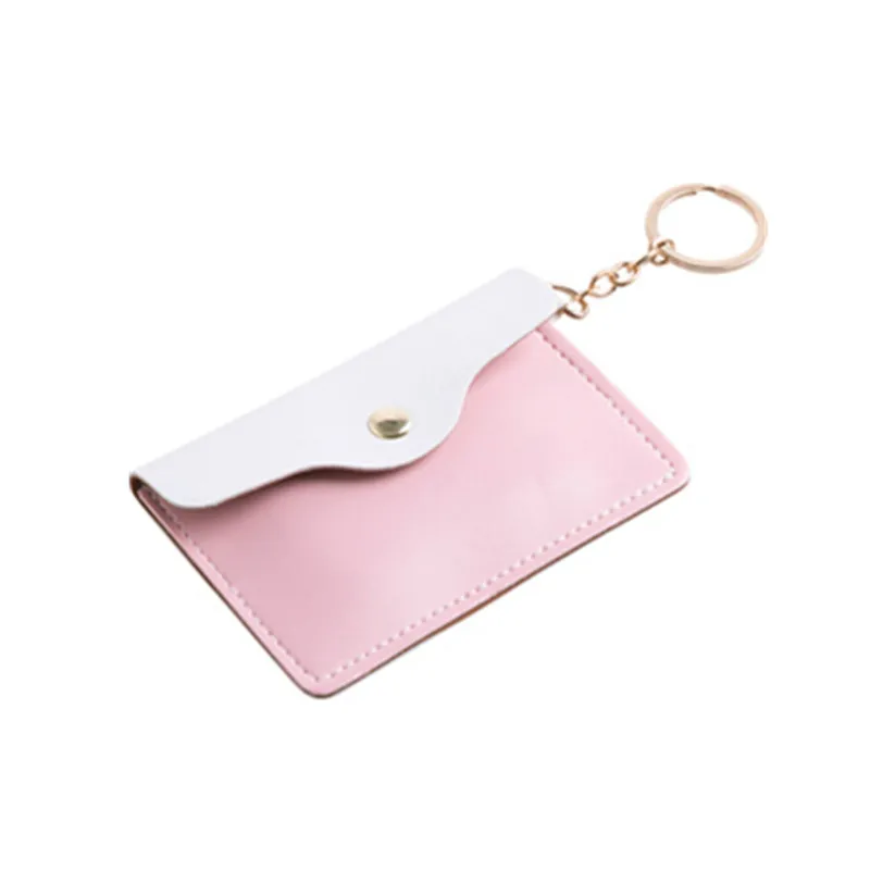 Портативный мини кошелек для карт женский модный универсальный монет брелок