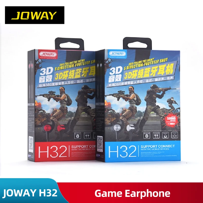 Joway H32 3D объемные стерео наушники с басами, игровые наушники, магнитные беспроводные Bluetooth спортивные наушники с микрофоном для Pocophone iPhone