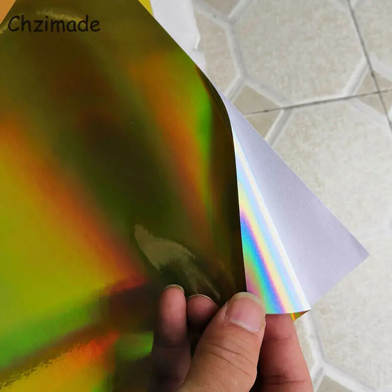 Глянцевые самоклеящиеся этикетки Chzimade A4 10 шт. виниловые Стикеры золотого и