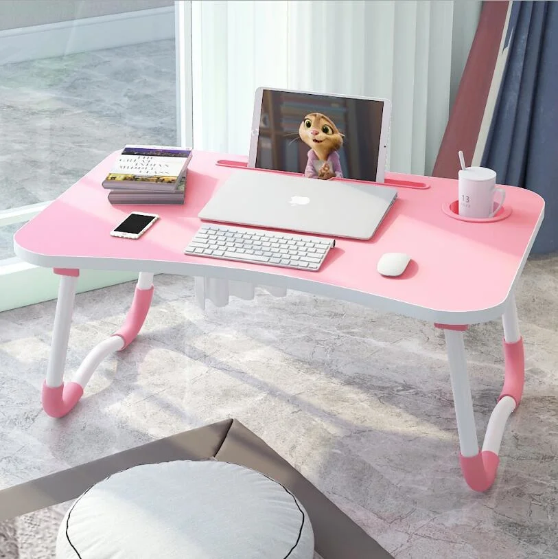

For Russian Portable Folding Laptop d Holder Study Table Desk Wooden Foldable Computer Desk for Bed Sofa Tea Serving Table
