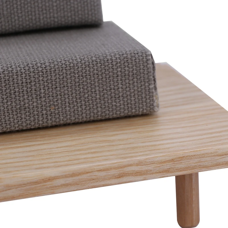 

1:12 Scale Dollhouse Wooden Mini Couch Miniature Sofa Dolls Kits Modern Style Doll House Furniture Accessories