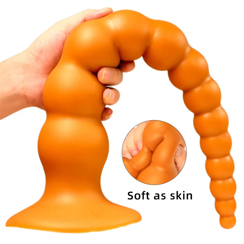 

Super Long Silicone Big Butt Anal Plugs Sex shop Anal Beads G spot Masturbation Sex Toys For Woman Man Gay Sex products