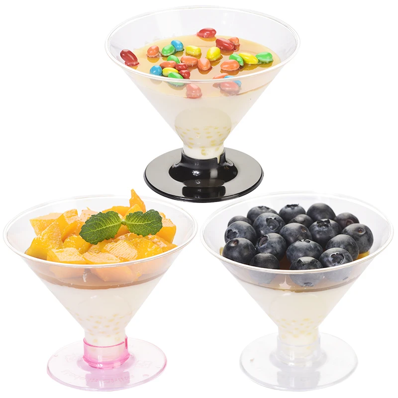 

Promotion - 10/pack, Home Party Wedding Disposable Plastic Tableware Supplies, 95*77mm/180ml Large Open Dessert Cup