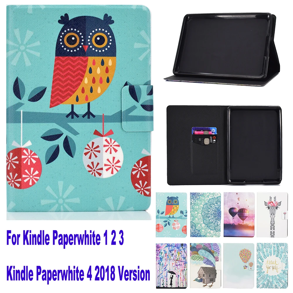 (Полиуретан) с откидной крышкой функцией подставки для Amazon Kindle paperwhite 1/2/3 Paperwhite 4 2018