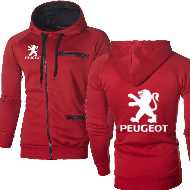 Мужская толстовка с капюшоном Весенняя Толстовка для Пежо логотипом автомобиля